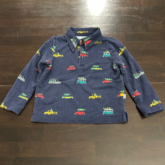 Little Sleepies - Long Sleeve Polo - Christmas Tree Cars - Picture 1 of 2
